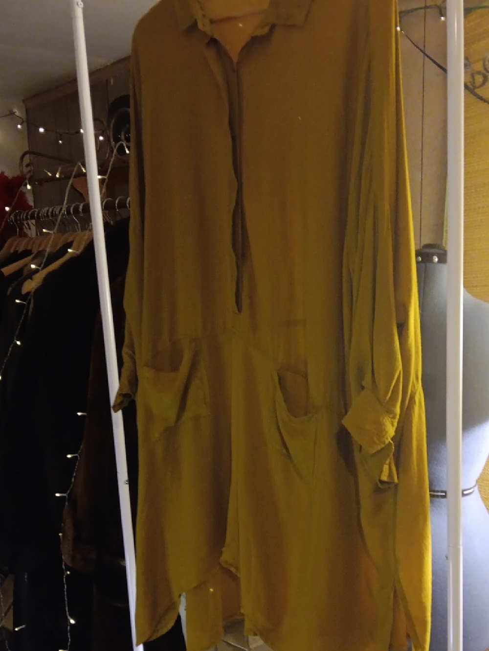 Lightweight Mustard Swim Coverup Tunic
